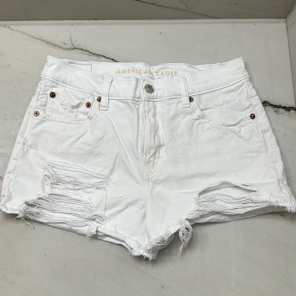 American Eagle White Denim Shorts